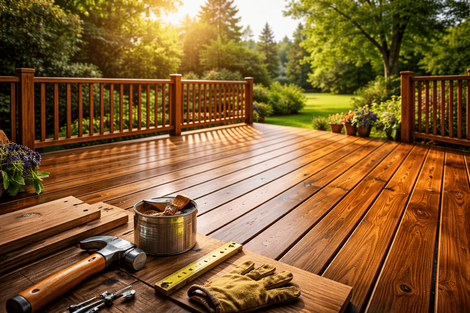 Restored deck showcasing Deck Medic's premium staining work in Toronto, ON