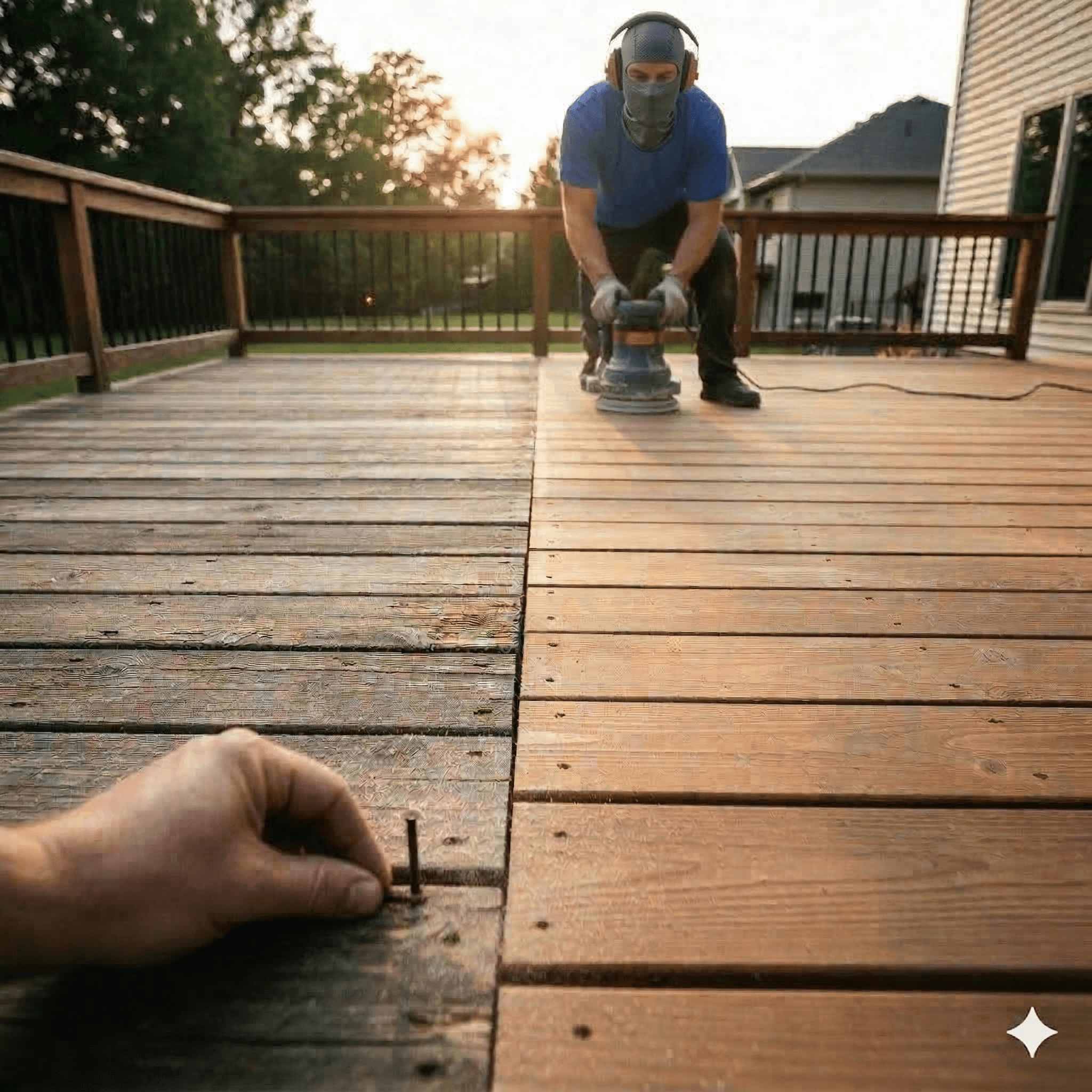 Full-service deck restoration and refinishing completed by Deck Medic