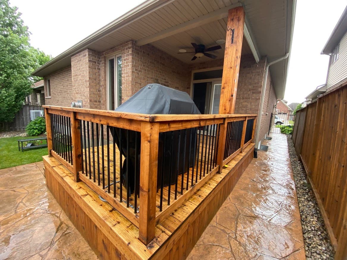 Clean deck boards ready for staining after Deck Medic's professional deep clean